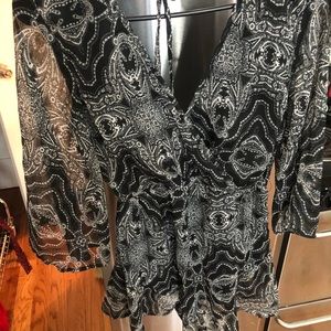 Black and white Romper